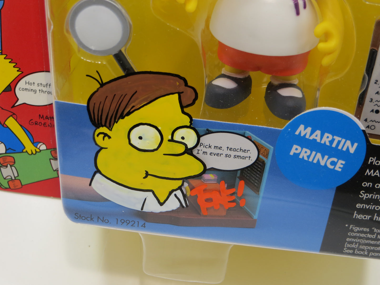 TONE RODRIGUEZ SIGNED SKETCHED Martin Prince SIMPSONS FIGURINE JSA