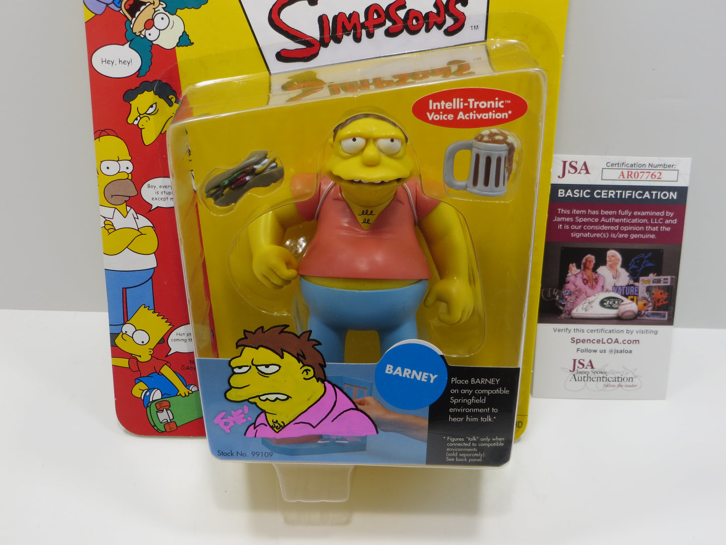 TONE RODRIGUEZ SIGNED SKETCHED Barney SIMPSONS FIGURINE JSA