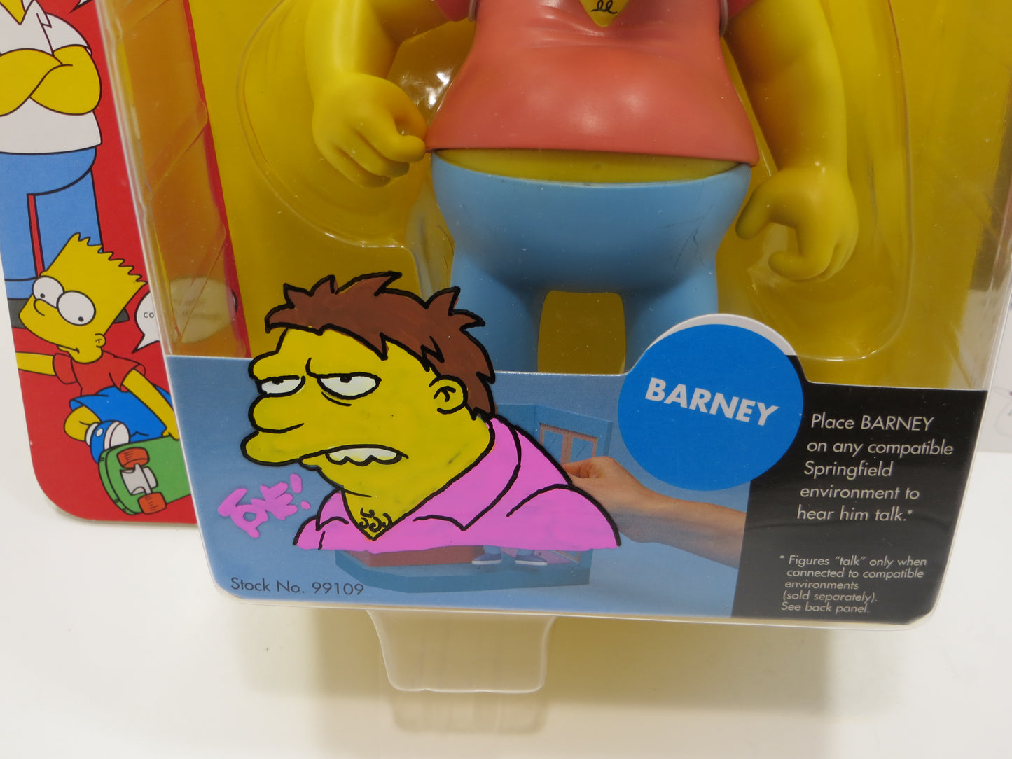 TONE RODRIGUEZ SIGNED SKETCHED Barney SIMPSONS FIGURINE JSA