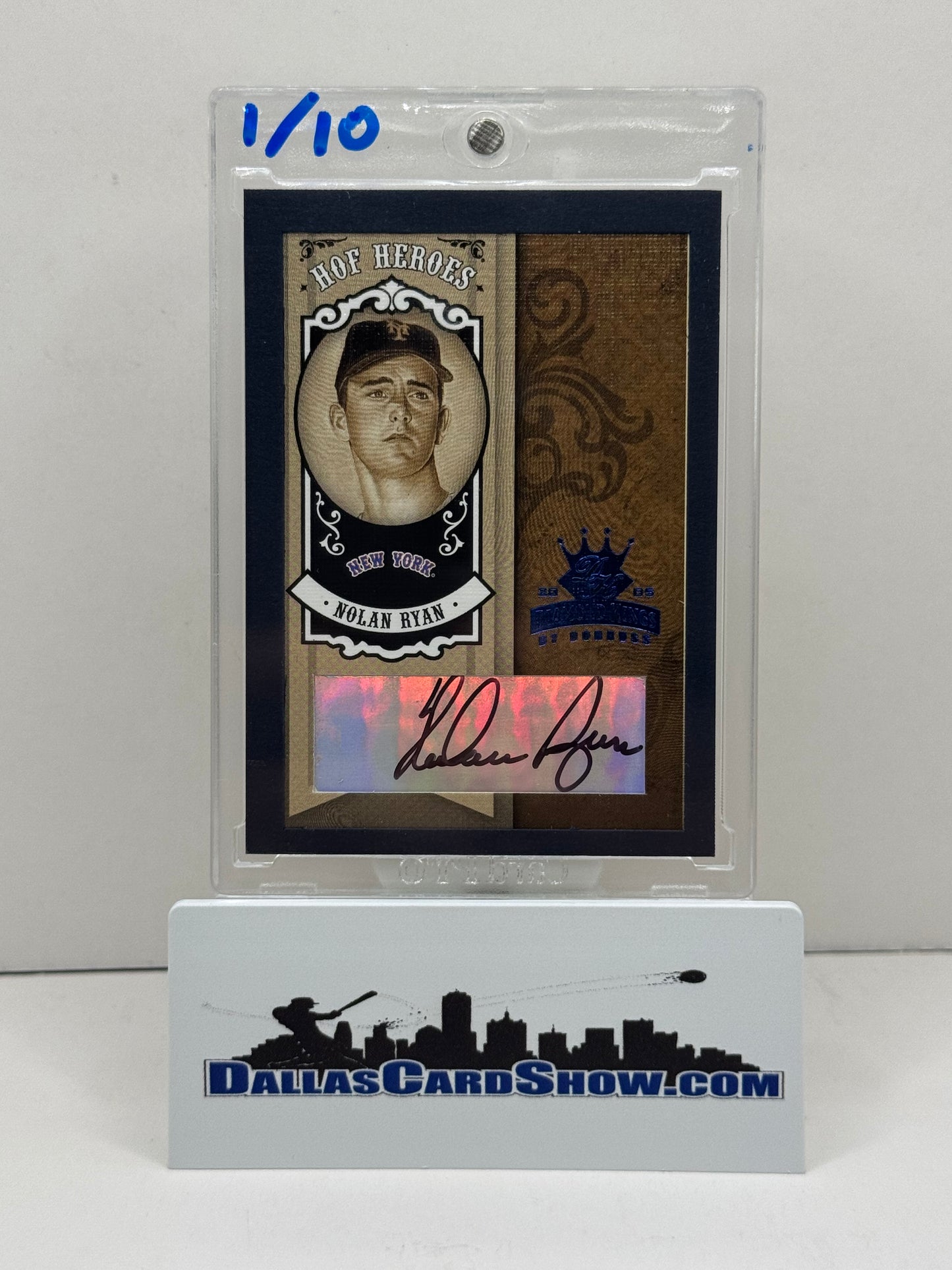 2005 Diamond Kings #HH-87 Nolan Ryan HOF Heroes Autograph 1/10