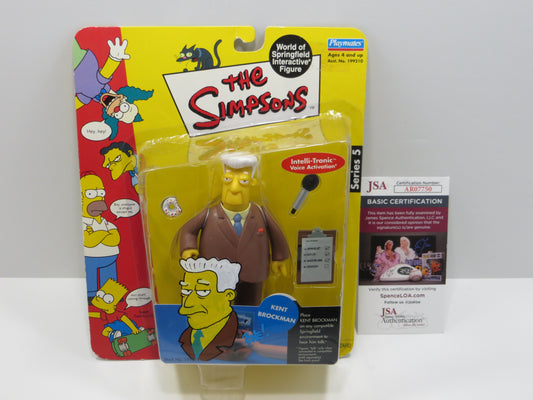 TONE RODRIGUEZ SIGNED SKETCHED Kent Brockman SIMPSONS FIGURINE JSA