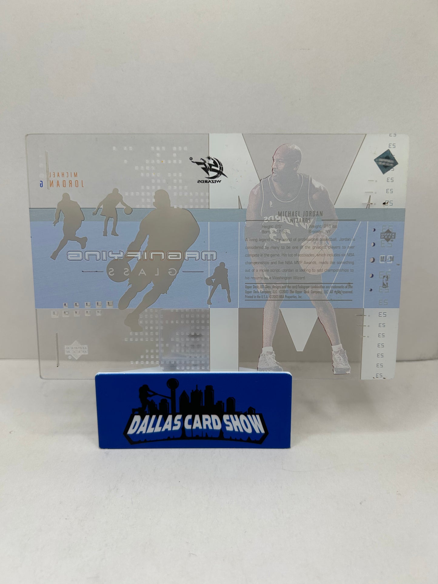 2002-03 Michael Jordan Upper Deck Magnifying Glass Clear Oversized 4"x6" Insert