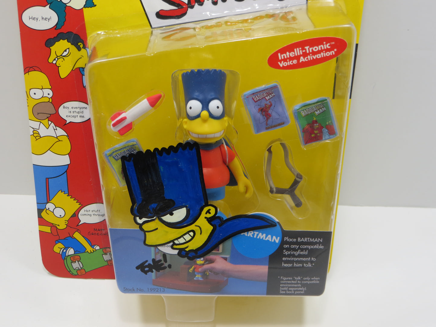 TONE RODRIGUEZ SIGNED SKETCHED bartman SIMPSONS FIGURINE JSA