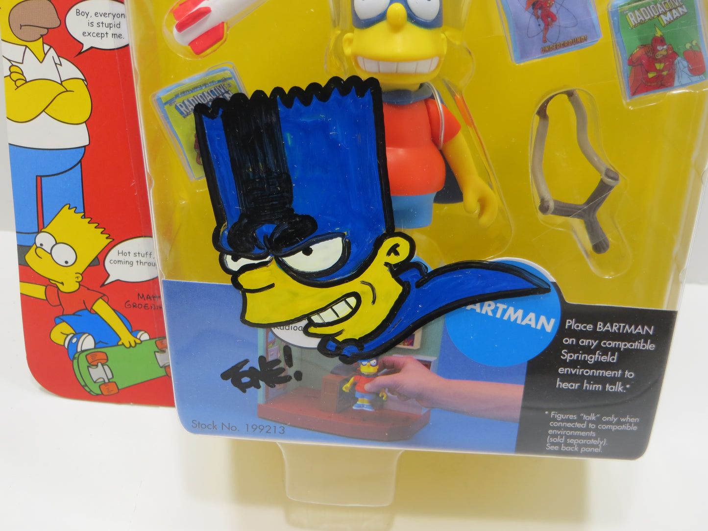TONE RODRIGUEZ SIGNED SKETCHED bartman SIMPSONS FIGURINE JSA