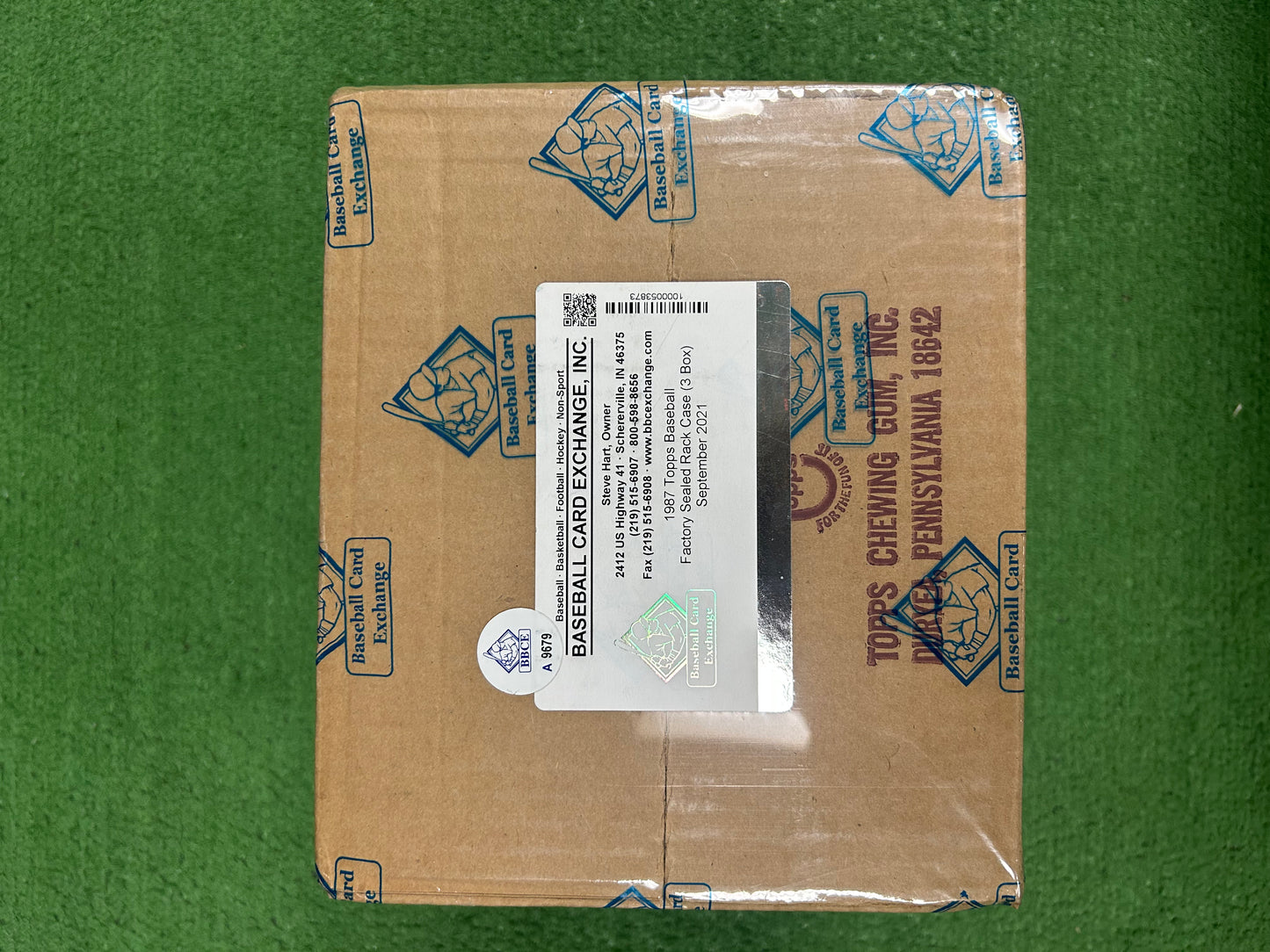 1987 Topps Baseball Factory Sealed Rack Case BBCE (3 box) w/ BBCE