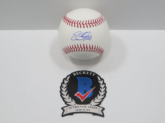 EVAN CARTER TEXAS RANGERS SIGNED Rawlings OML Baseball BAS