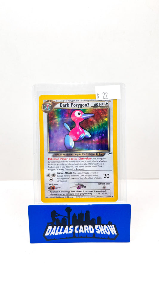 2000 Pokemon - Dark Porygon2 Holo DMGd - 8/105 Neo Destiny