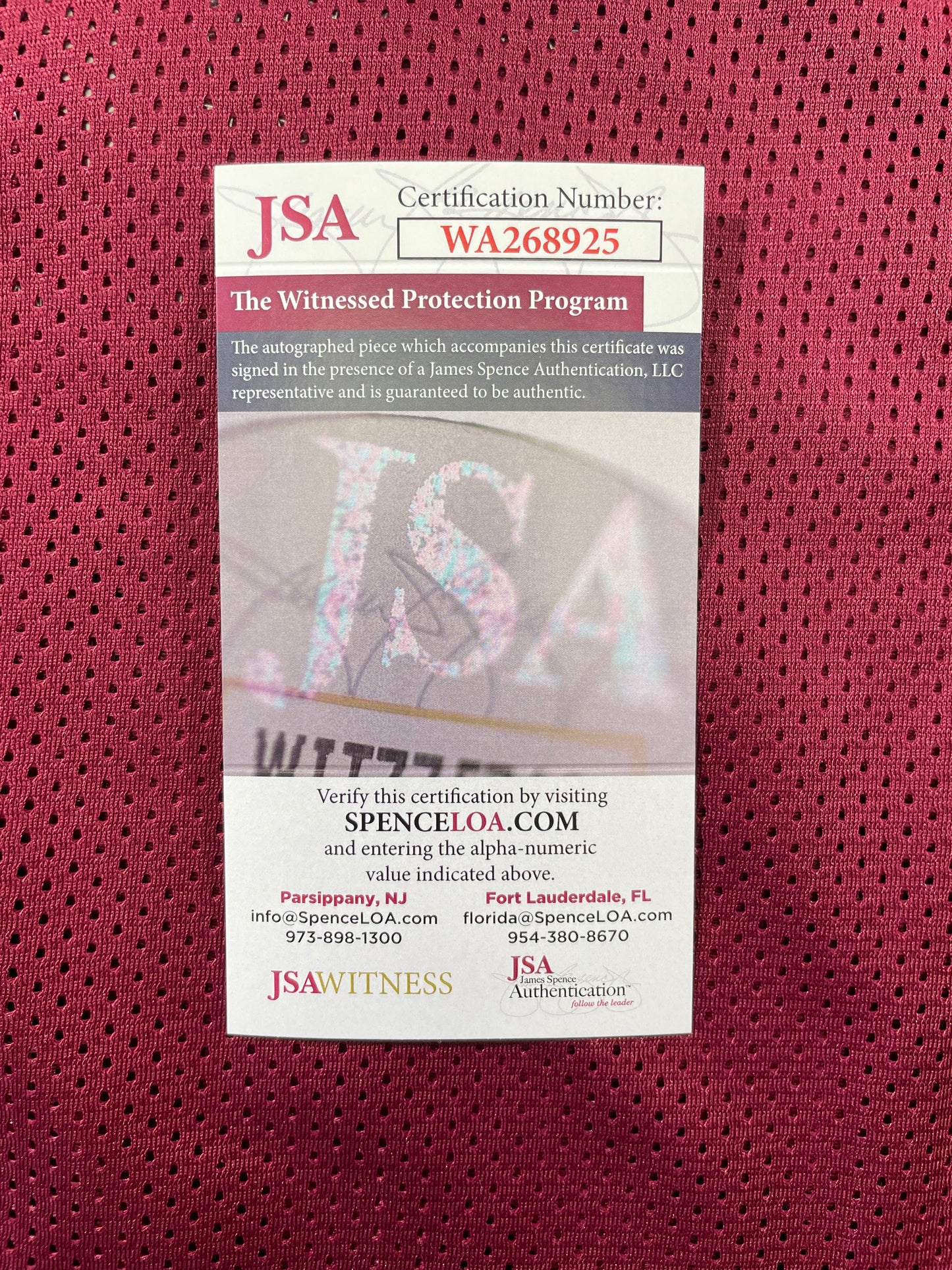 SPUD WEBB NC STATE WOLFPACK SIGNED JERSEY w/GO STATE XL JSA COA