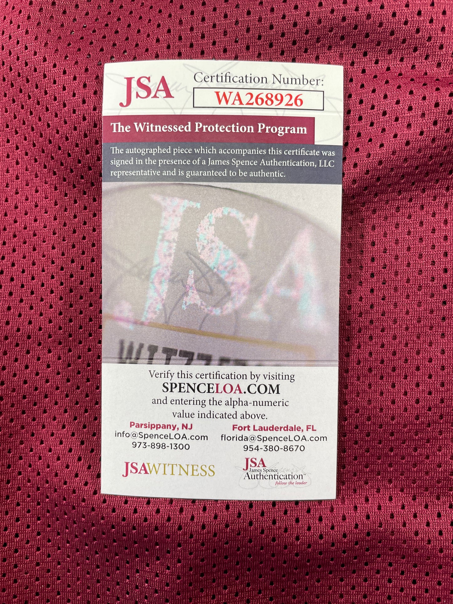 SPUD WEBB NC STATE WOLFPACK SIGNED JERSEY w/GO STATE XL JSA COA