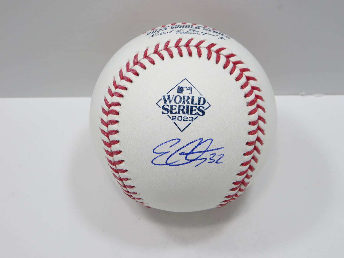 EVAN CARTER TEXAS RANGERS SIGNED Rawlings 2023 World Series Baseball JSA