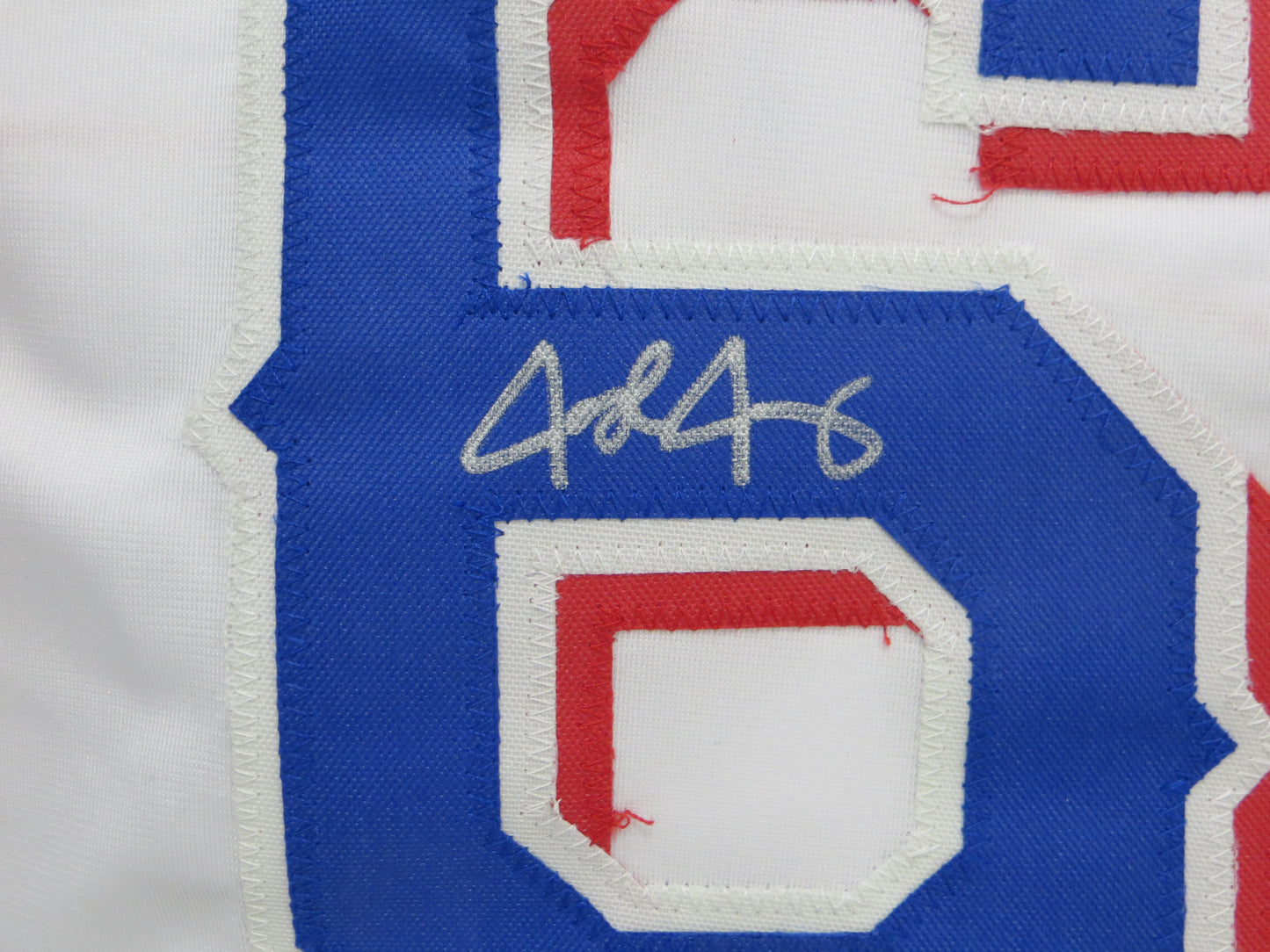 JOSH JUNG TEXAS RANGERS SIGNED SEWN Jersey BAS
