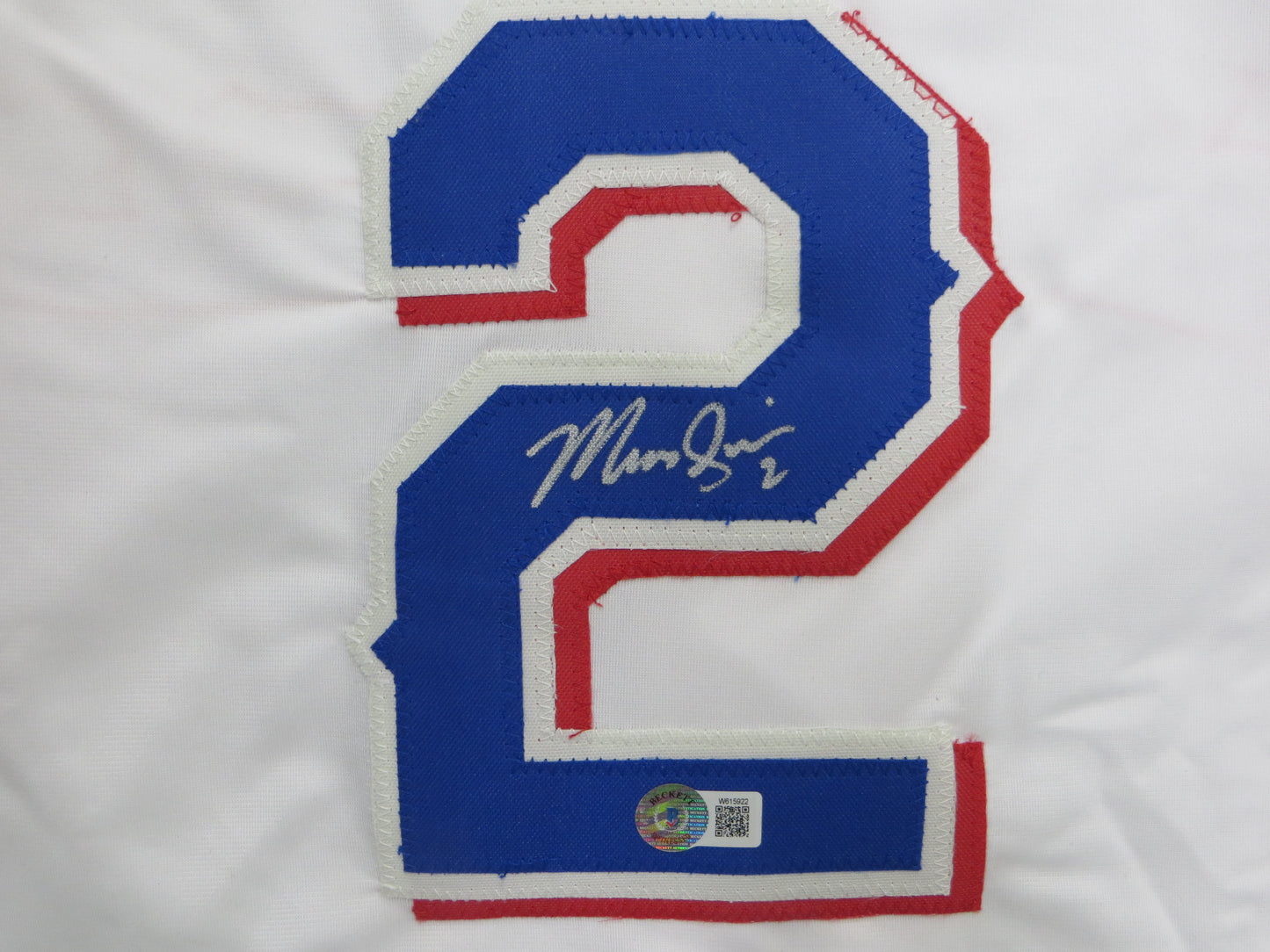 MARCUS SEMIEN TEXAS RANGERS SIGNED Sewn Jersey BAS