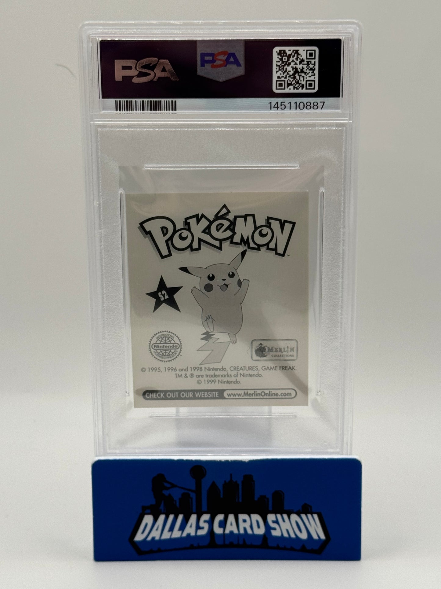 1999 Merlin Pokemon - Ash & Pikachu Prism - #S2 PSA 9