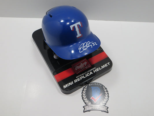 EVAN CARTER TEXAS RANGERS SIGNED Rawlings Mini Batting Helmet BAS COA