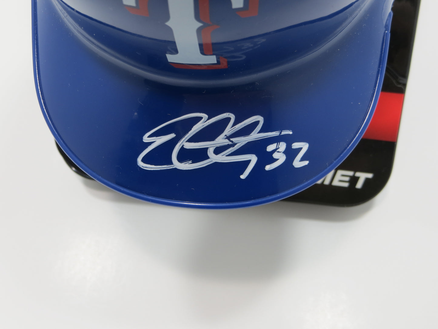 EVAN CARTER TEXAS RANGERS SIGNED Rawlings Mini Batting Helmet BAS COA
