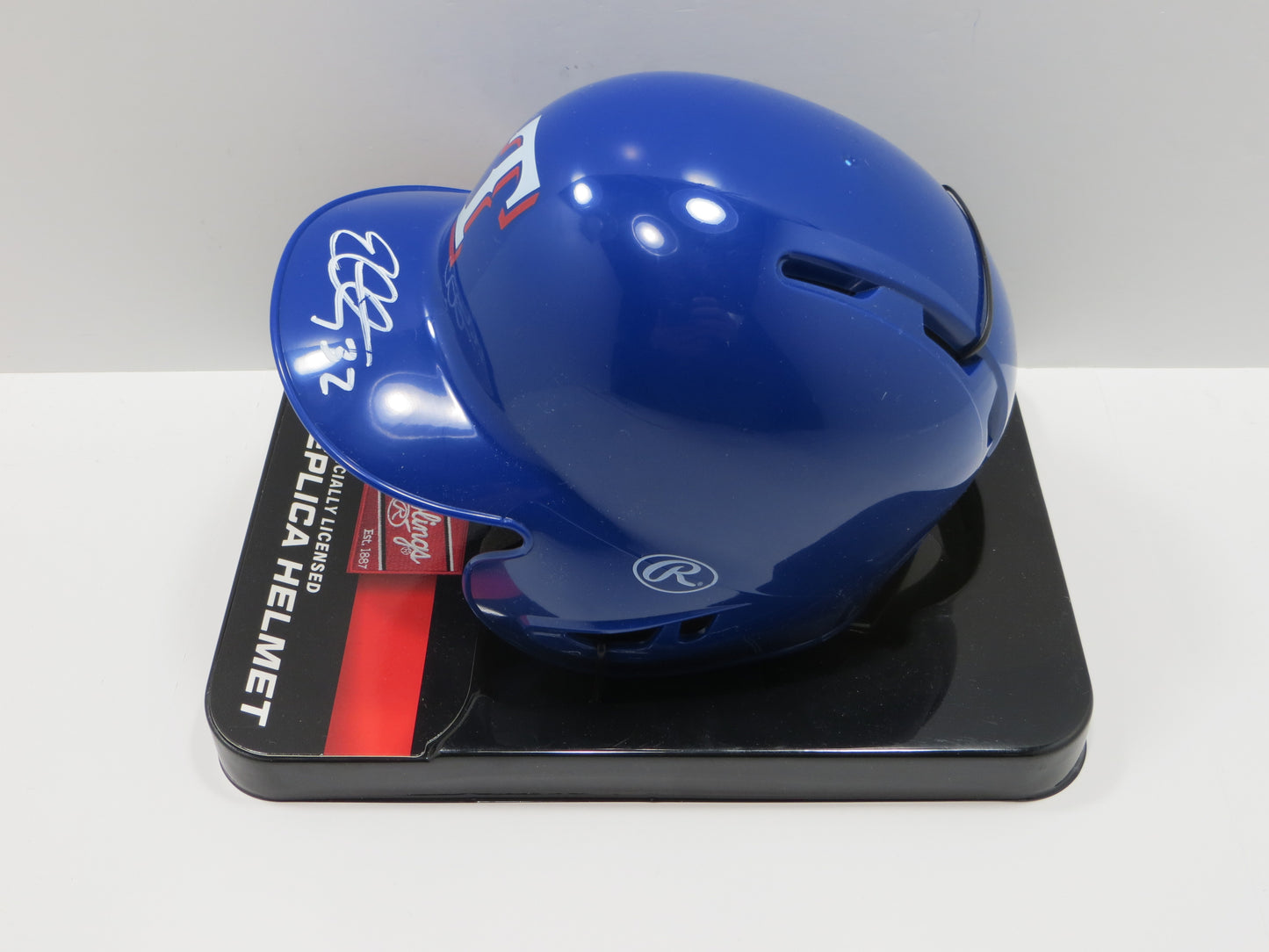 EVAN CARTER TEXAS RANGERS SIGNED Rawlings Mini Batting Helmet BAS COA