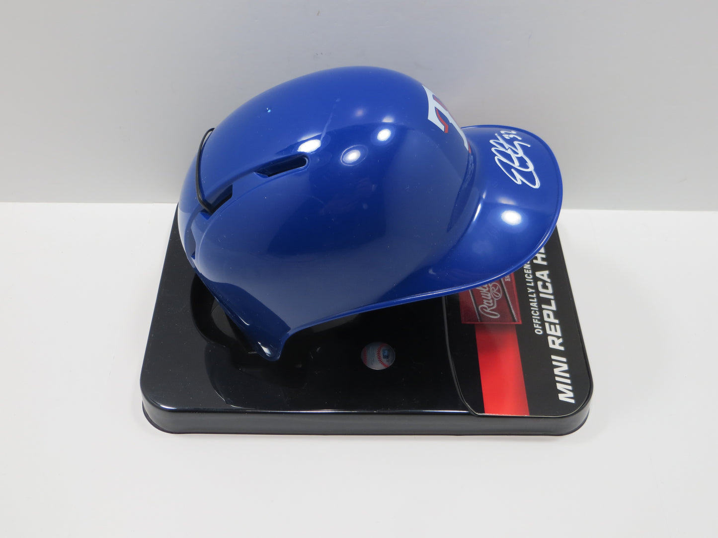 EVAN CARTER TEXAS RANGERS SIGNED Rawlings Mini Batting Helmet BAS COA