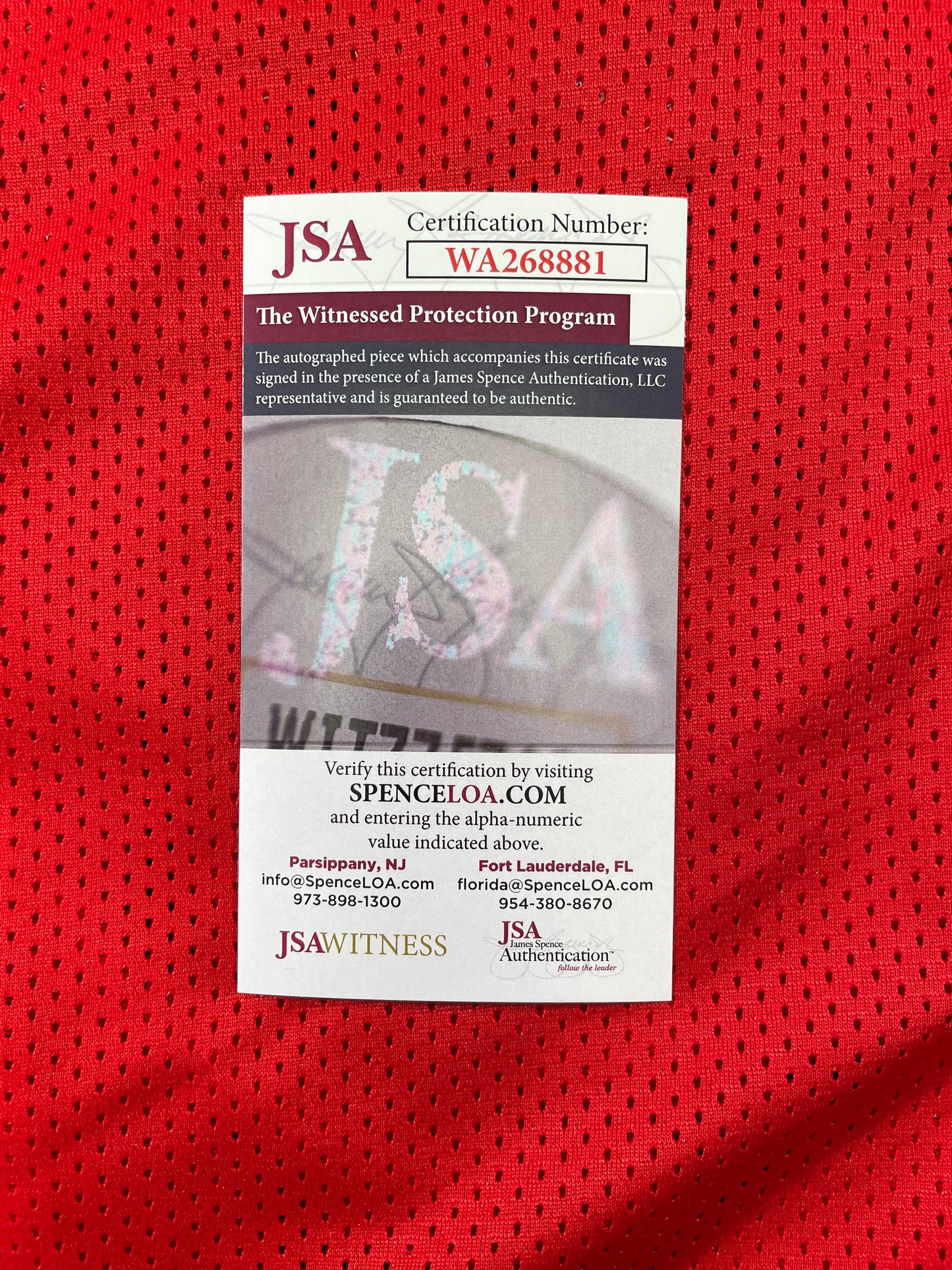 SPUD WEBB ATLANTA HAWKS SIGNED JERSEY w/Slam Dunk Champ 86 XL JSA COA