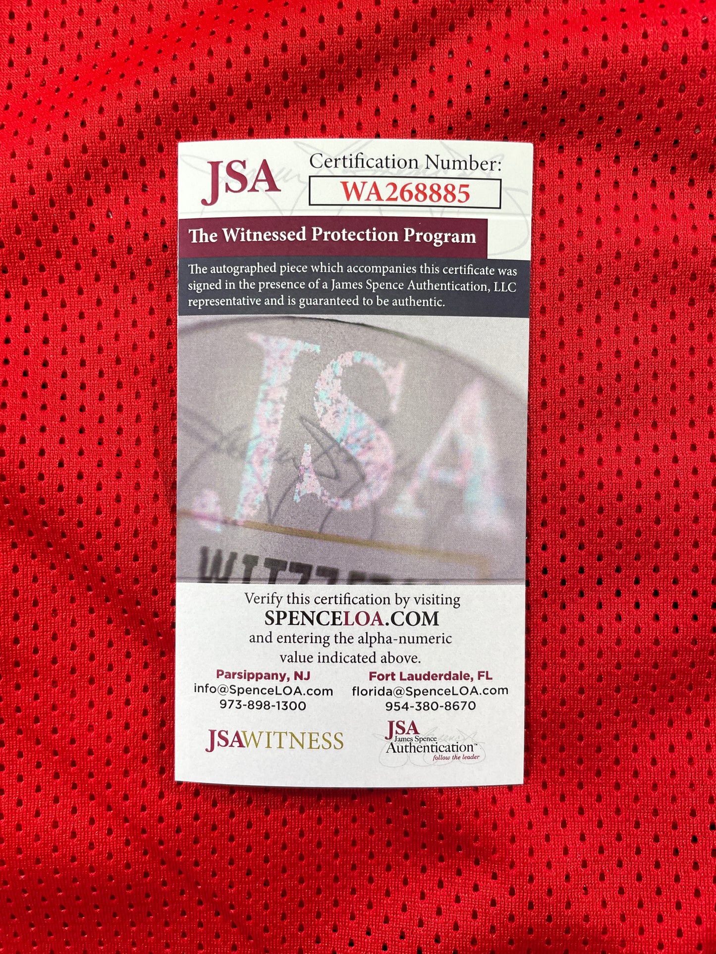 SPUD WEBB ATLANTA HAWKS SIGNED JERSEY w/Slam Dunk Champ 86 XL JSA COA