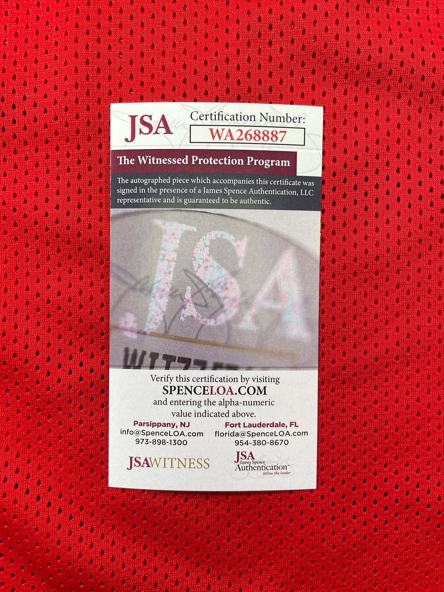 SPUD WEBB ATLANTA HAWKS SIGNED JERSEY w/Slam Dunk Champ 86 XL JSA COA