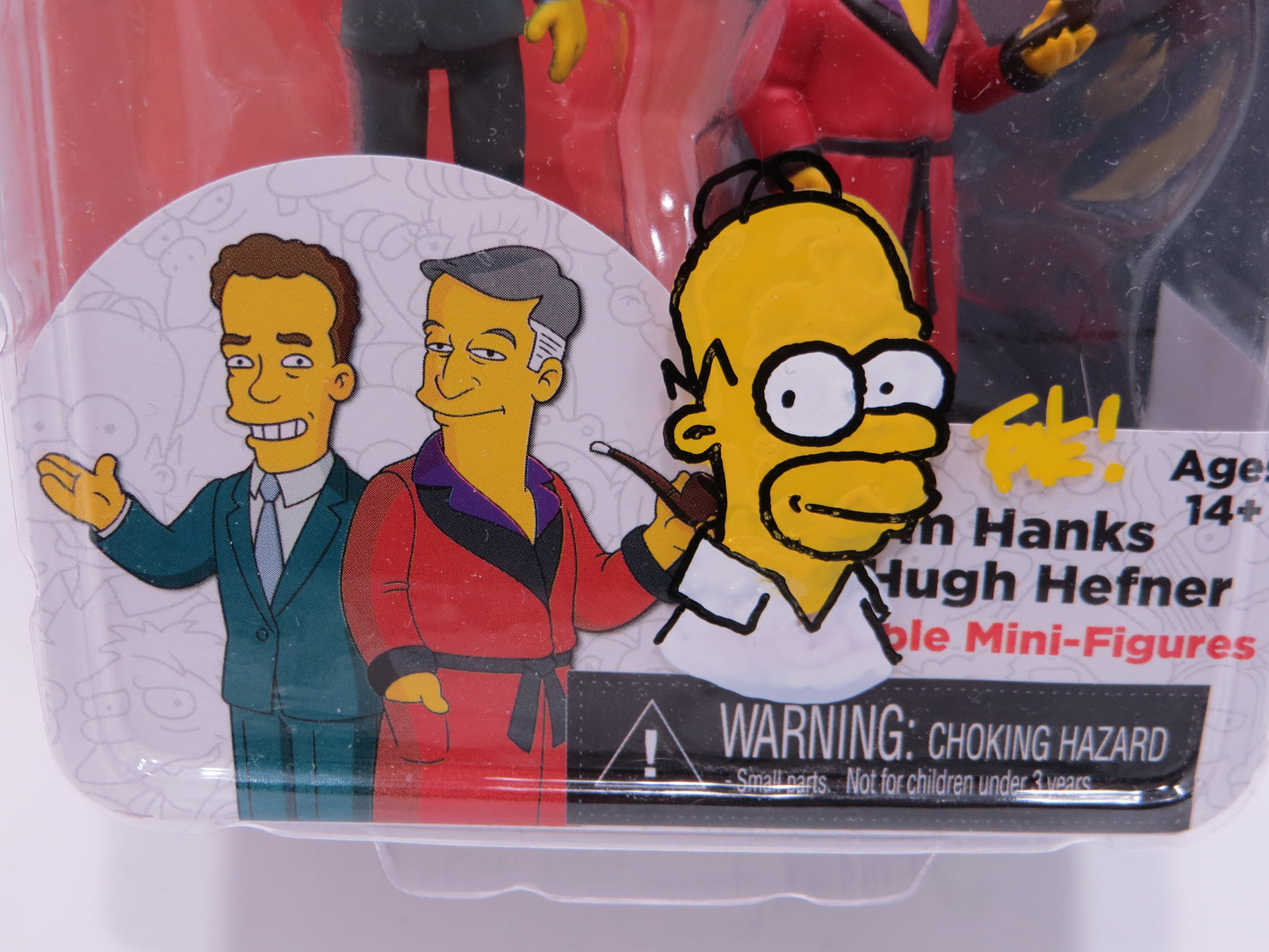 TONE RODRIGUEZ SIGNED SKETCHED Tom Hanks & Hugh Hefner SIMPSONS FIGURINE JSA
