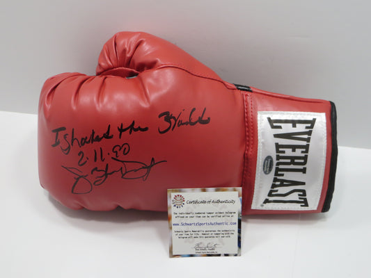 JAMES BUSTER DOUGLAS SIGNED EVERLAST Boxing Glove Schwartz
