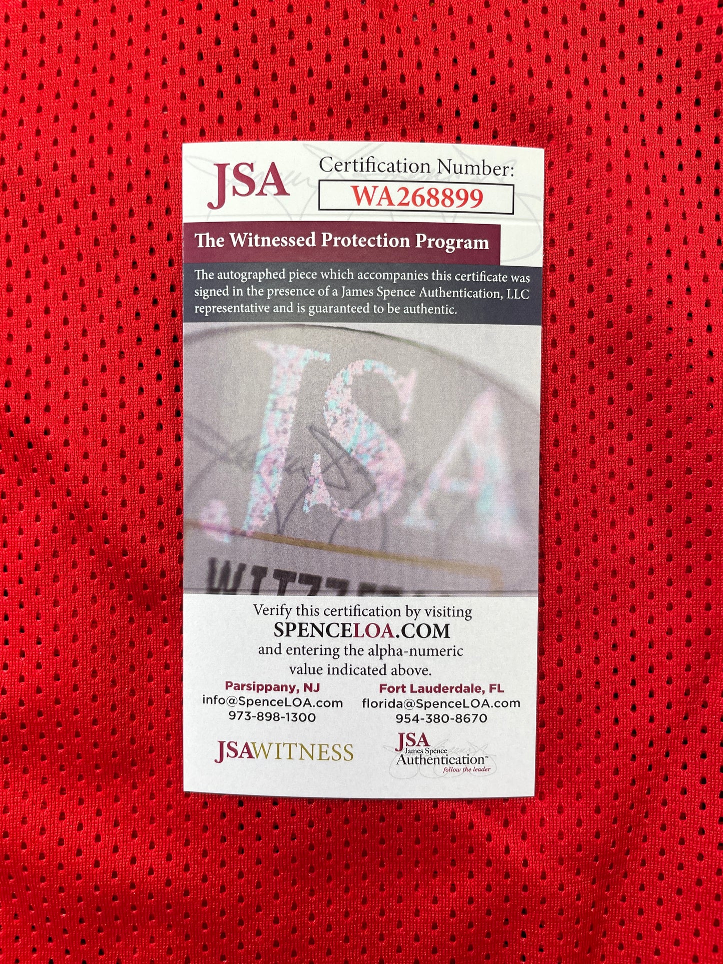 SPUD WEBB ATLANTA HAWKS SIGNED JERSEY w/Slam Dunk Champ 86 XL JSA COA