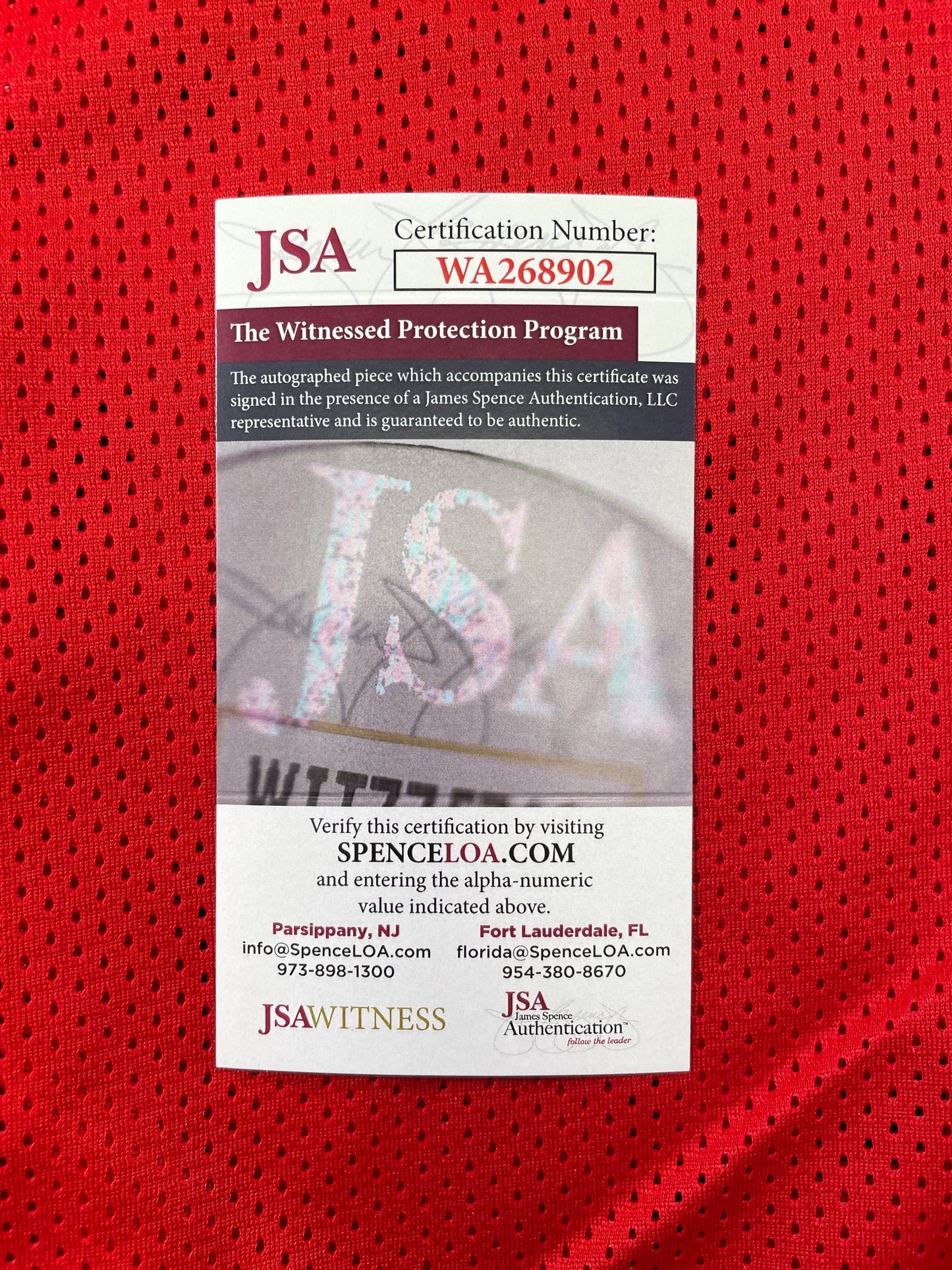 SPUD WEBB ATLANTA HAWKS SIGNED JERSEY w/Slam Dunk Champ 86 XL JSA COA