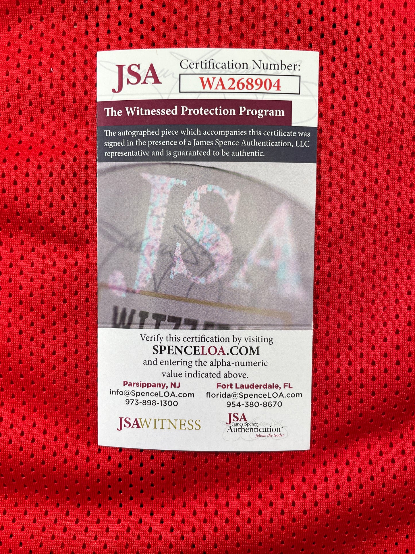 SPUD WEBB ATLANTA HAWKS SIGNED JERSEY w/Slam Dunk Champ 86 XL JSA COA