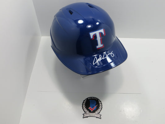 JOSH JUNG TEXAS RANGERS SIGNED Rawlings FULL SIZE HELMET BAS
