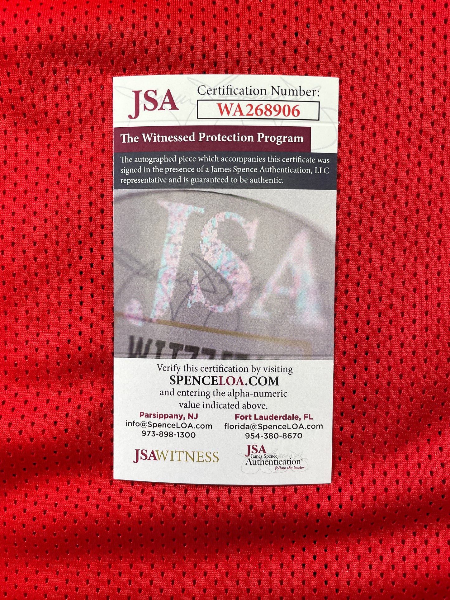 SPUD WEBB ATLANTA HAWKS SIGNED JERSEY w/Slam Dunk Champ 86 XL JSA COA