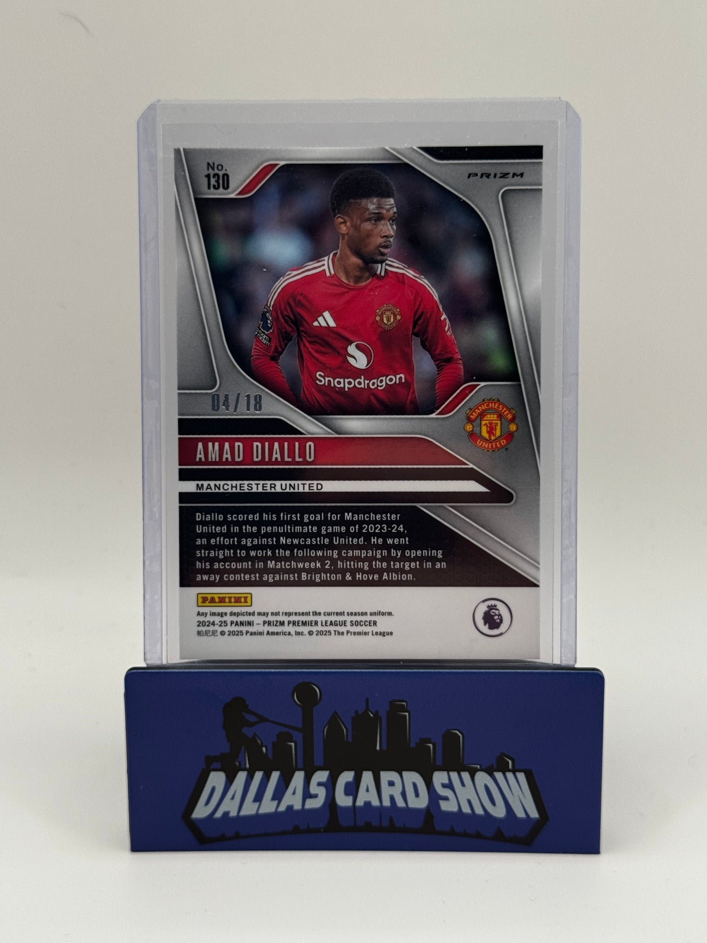 2024-25 Prizm Premier League Soccer Amad Diallo Lotus Flower /18 SSP RARE PARALLEL