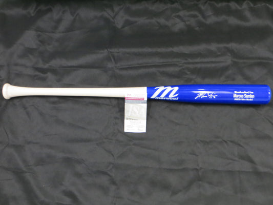 MARCUS SEMIEN TEXAS RANGERS SIGNED Marucci PLAYER GAME Bat JSA COA