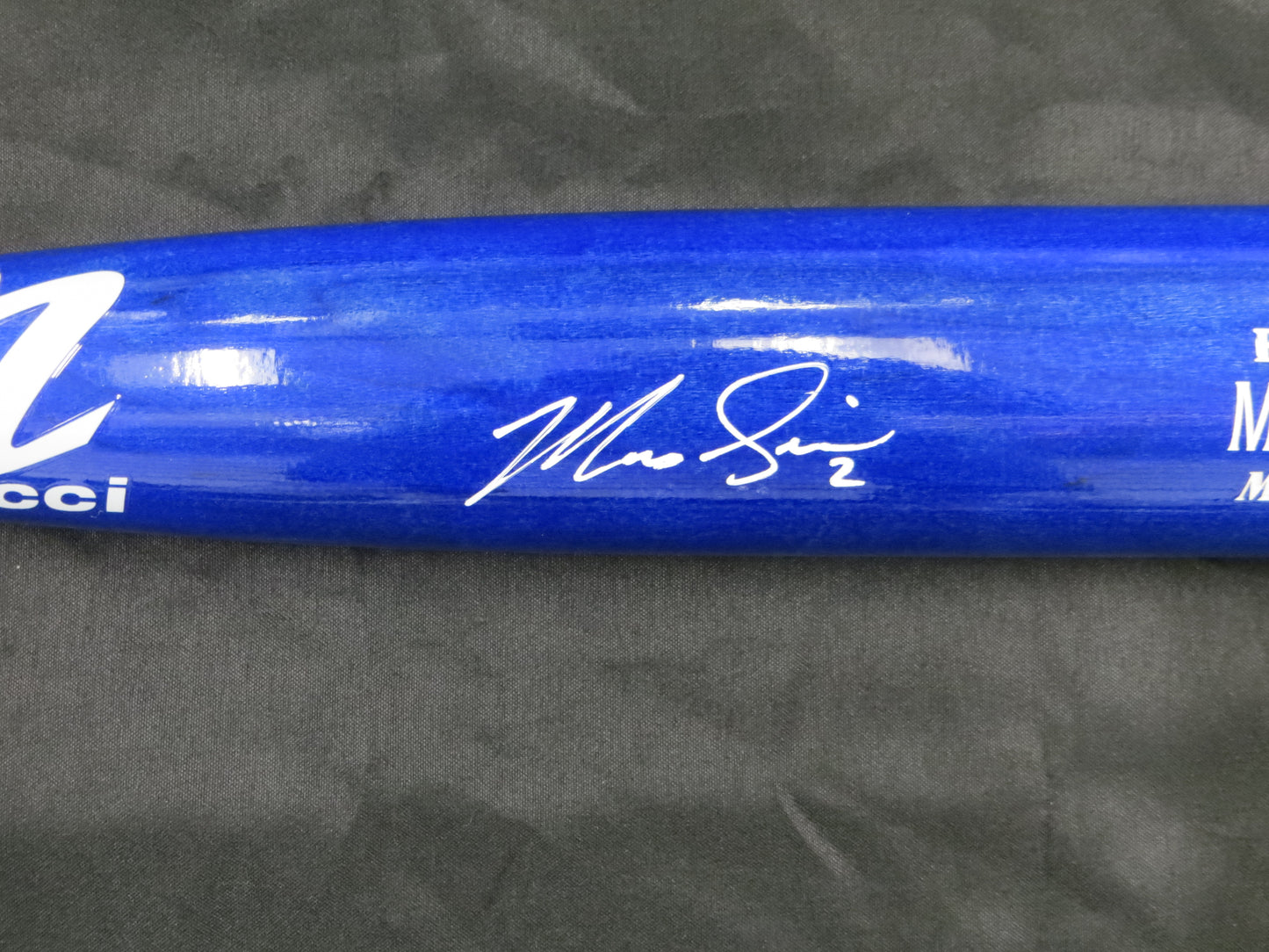 MARCUS SEMIEN TEXAS RANGERS SIGNED PLAYER GAME MODEL Marucci BAT BAS COA