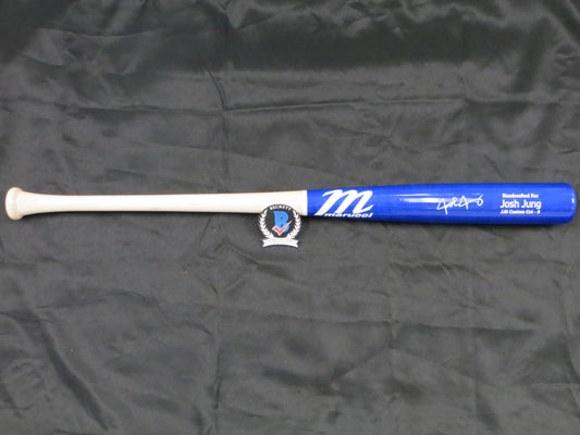 JOSH JUNG TEXAS RANGERS SIGNED Marucci PLAYER GAME MODEL Bat BAS
