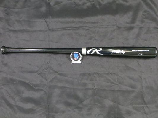 MARCUS SEMIEN TEXAS RANGERS SIGNED RAWLINGS BASEBALL BAT BAS COA