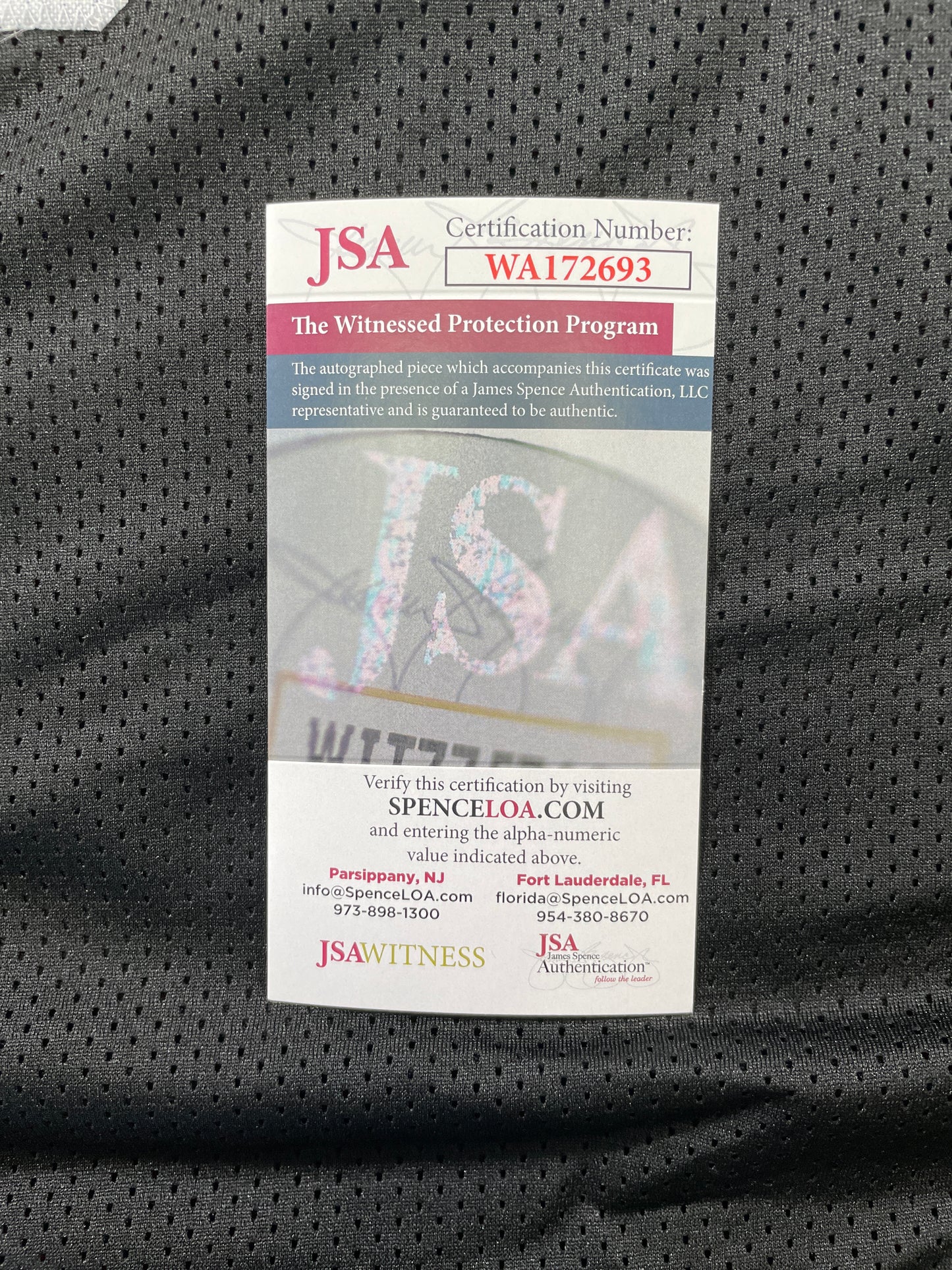 RICKY WILLIAMS NEW ORLEANS SAINTS SIGNED JERSEY w/"Puff,Puff,Run" JSA