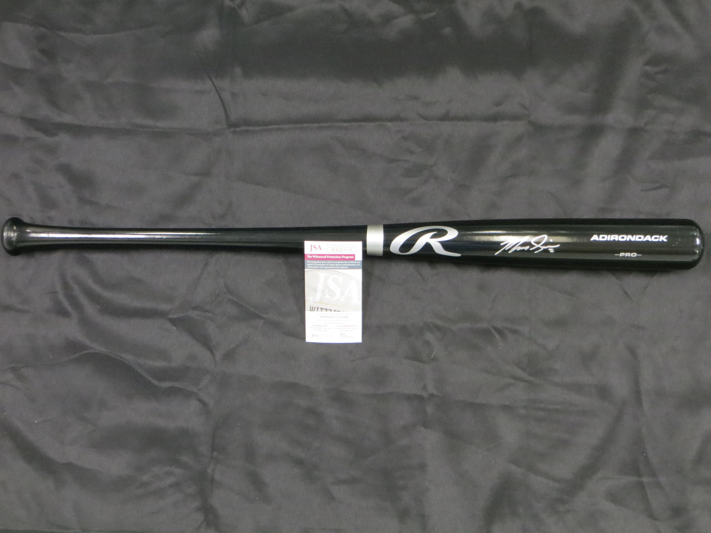 MARCUS SEMIEN TEXAS RANGERS SIGNED RAWLINGS BASEBALL BAT JSA COA