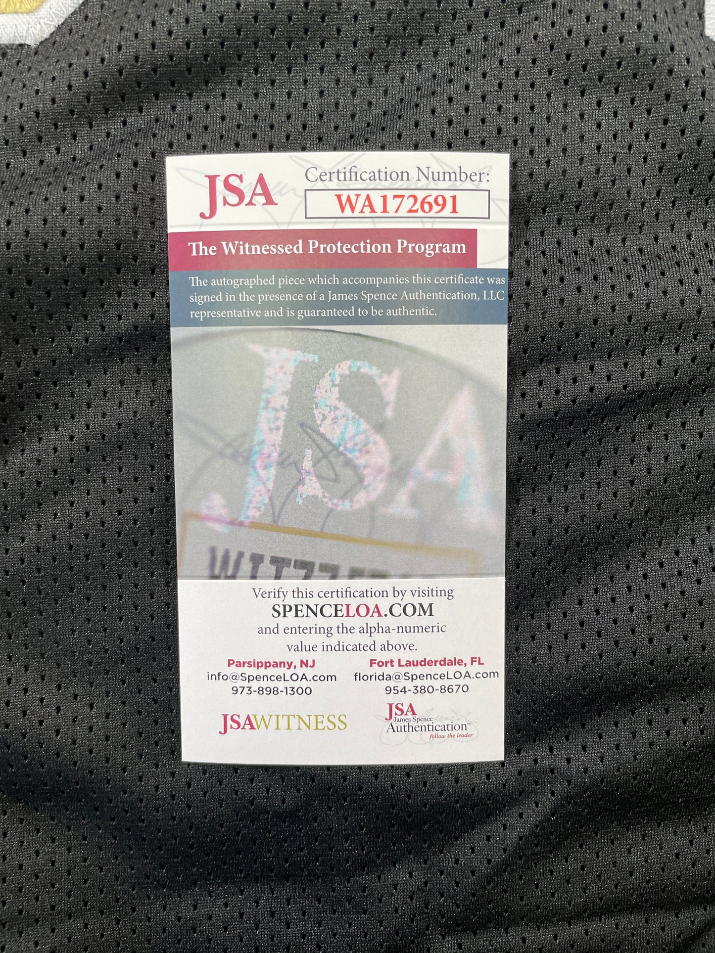 RICKY WILLIAMS NEW ORLEANS SAINTS SIGNED JERSEY w/"Puff,Puff,Run" JSA