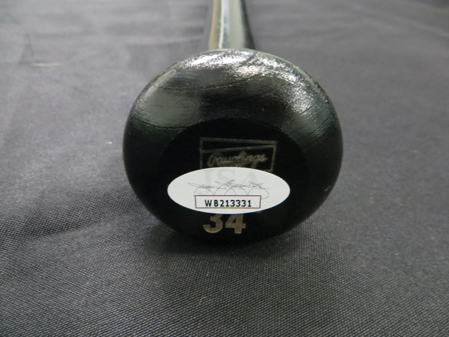 MARCUS SEMIEN TEXAS RANGERS SIGNED RAWLINGS BASEBALL BAT JSA COA