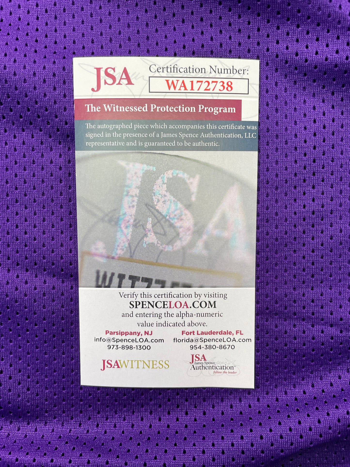 RICKY WILLIAMS BALTIMORE RAVENS SIGNED JERSEY TEXAS LONGHORNS JSA