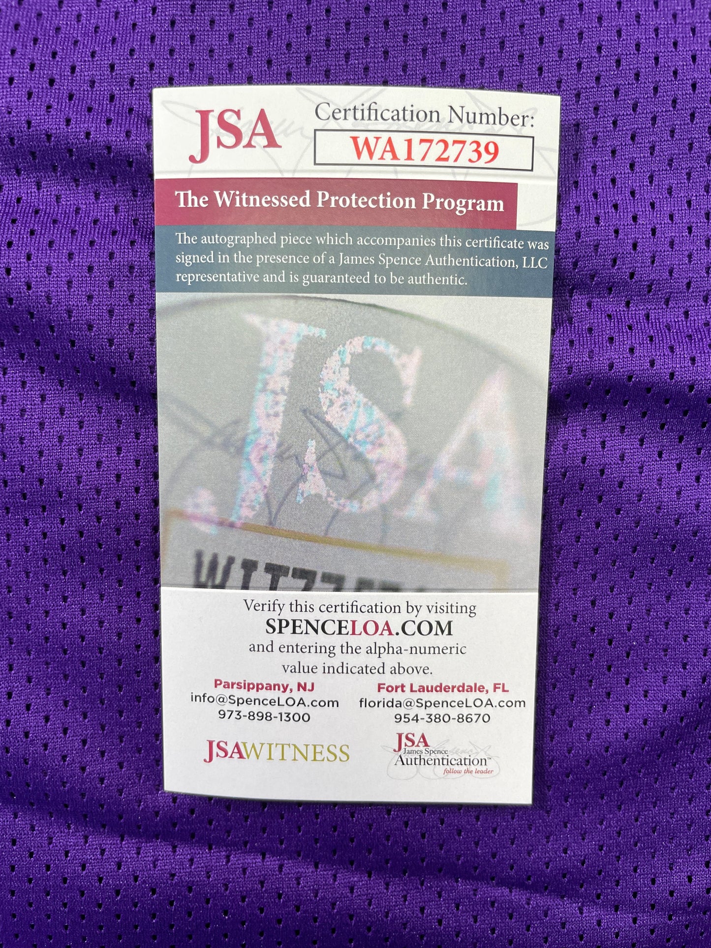 RICKY WILLIAMS BALTIMORE RAVENS SIGNED JERSEY TEXAS LONGHORNS JSA