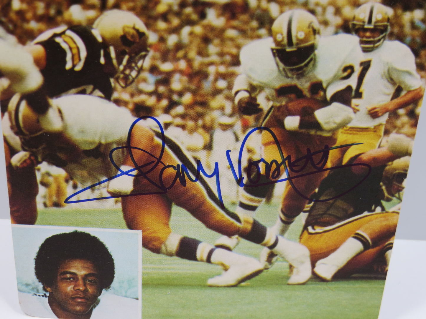 TONY DORSETT SIGNED 1977 SPORTSCASTER CARD #10-24 PHOTO PITT Cowboys JSA