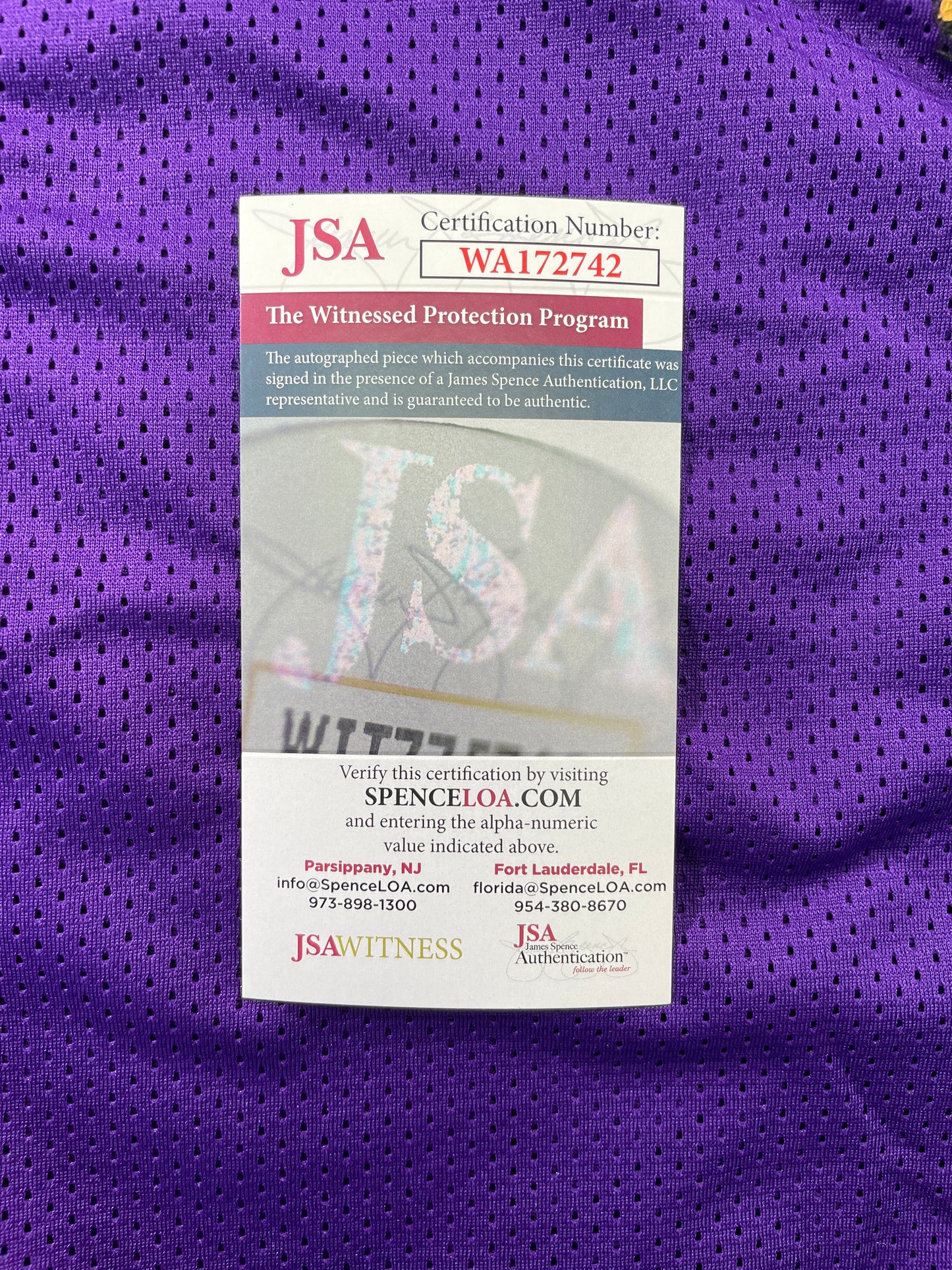 RICKY WILLIAMS BALTIMORE RAVENS SIGNED JERSEY TEXAS LONGHORNS JSA