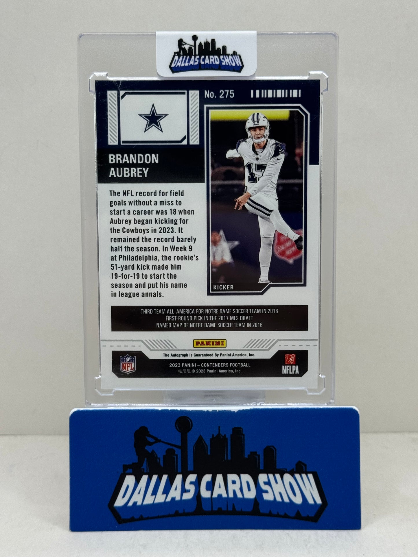 2023 Panini Contenders #275 Brandon Aubrey Rookie Ticket Autograph