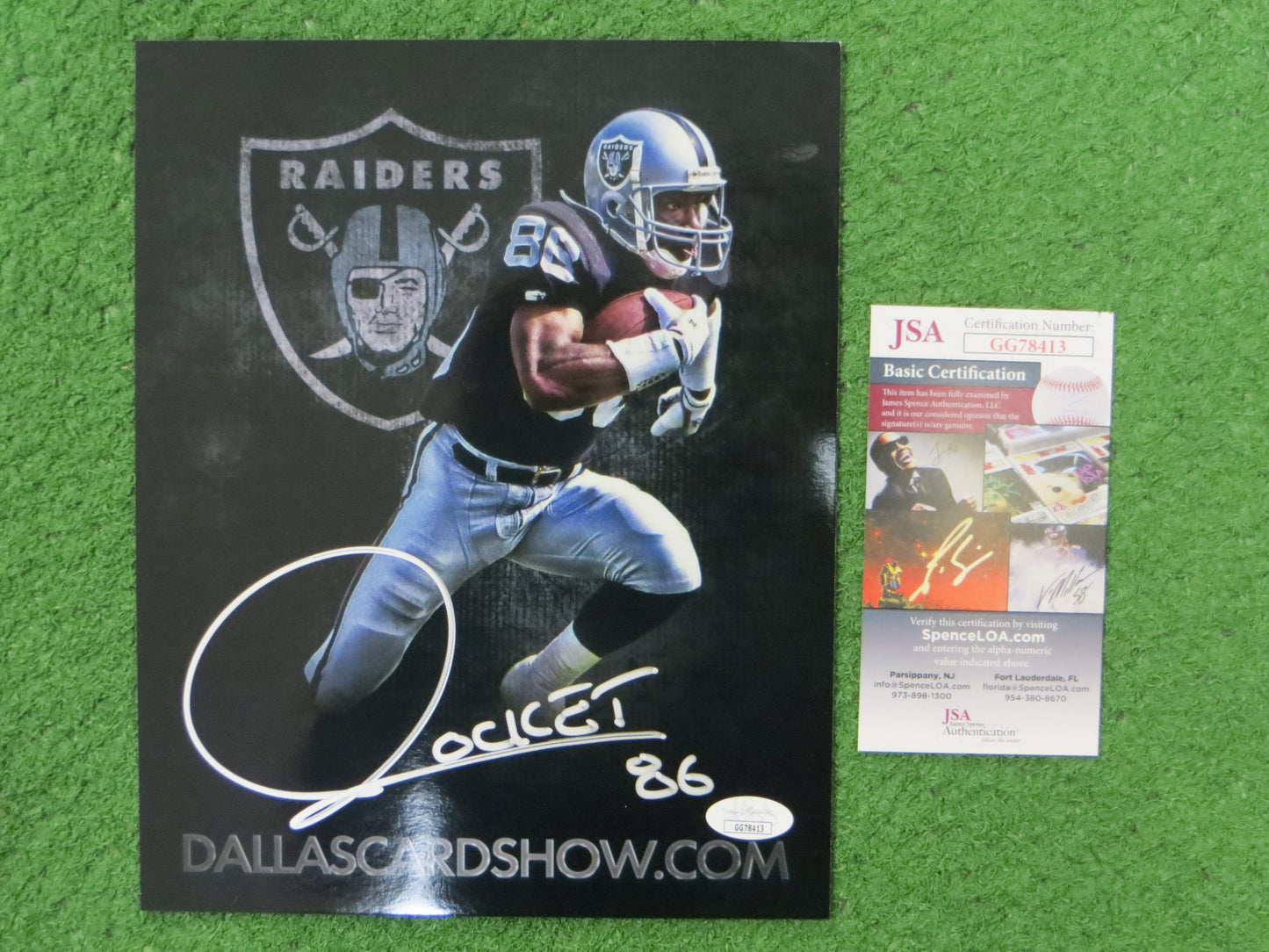 RAGHIB ROCKET ISMAIL SIGNED RAIDERS 8x10 Photo JSA