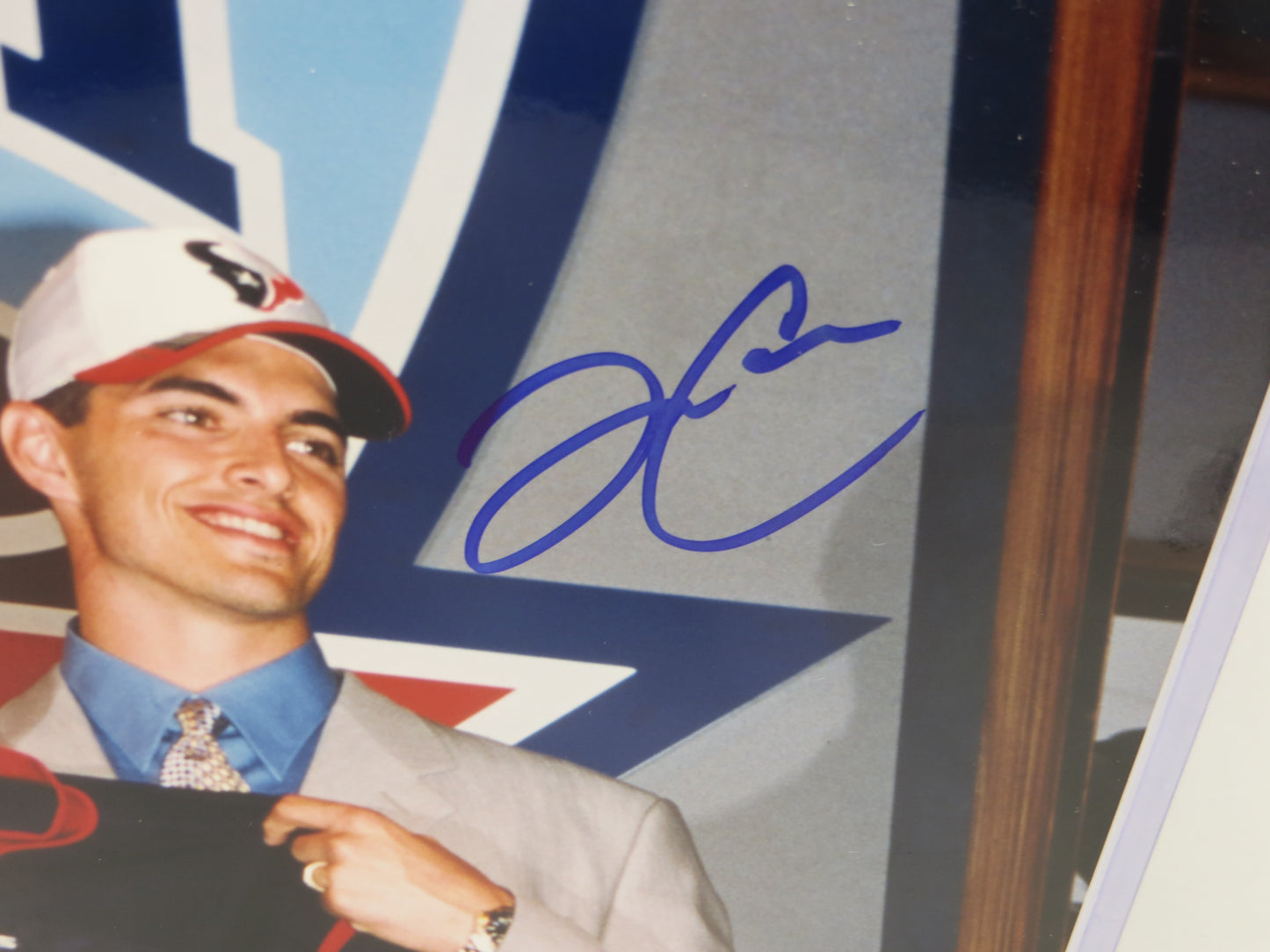 DAVID CARR SIGNED HOUSTON TEXAS Draft Day 8x10 PHOTO TriStar COA