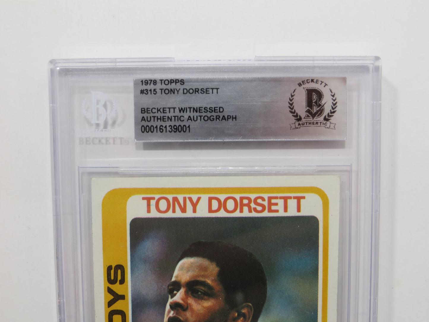 TONY DORSETT SIGNED 1978 Topps #315 ROOKIE CARD BGS Slab DALLAS COWBOYS