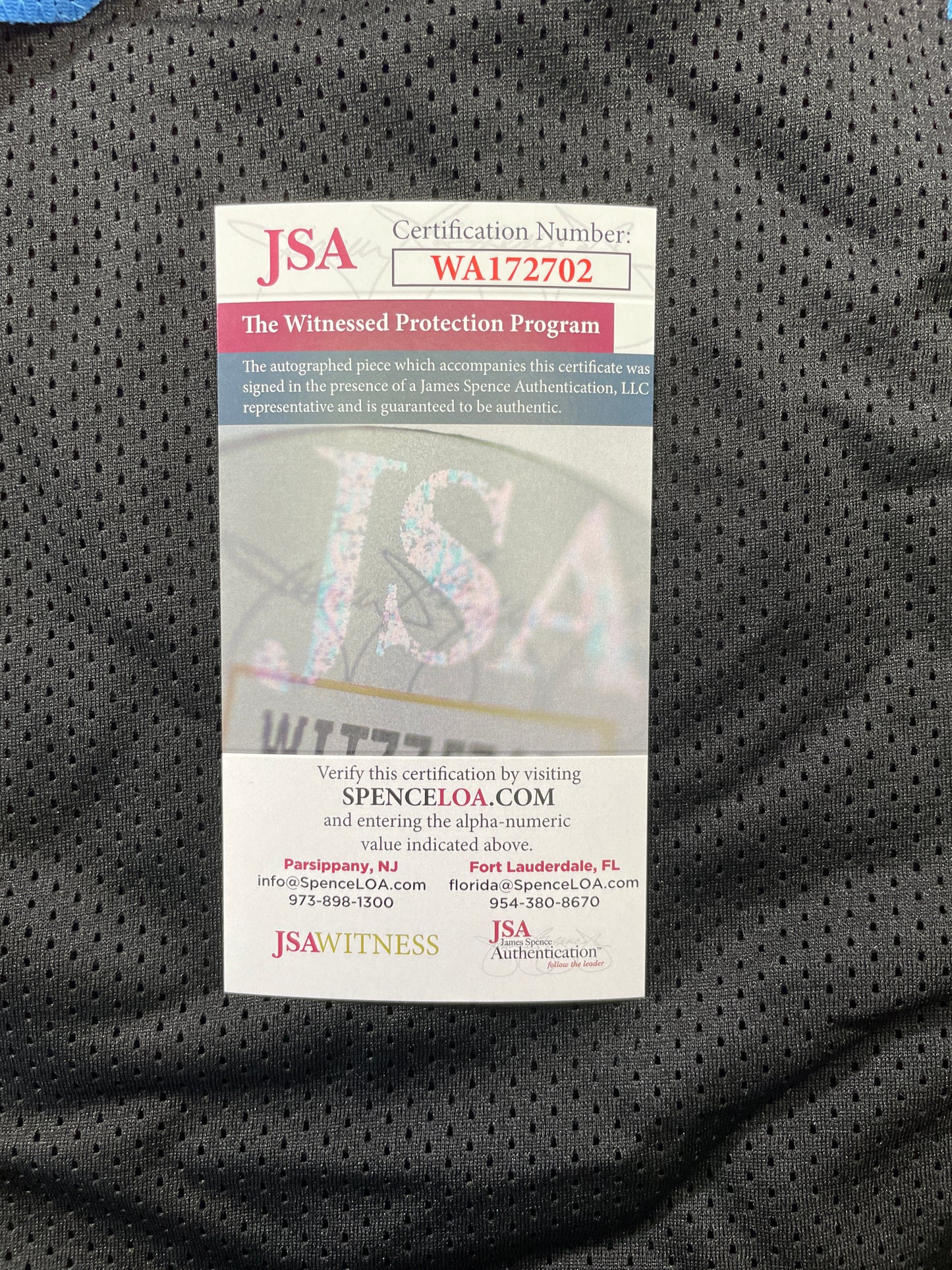 RICKY WILLIAMS VICE MIAMI DOLPHINS SIGNED JERSEY w/"Split Blunts Not Carries" JSA