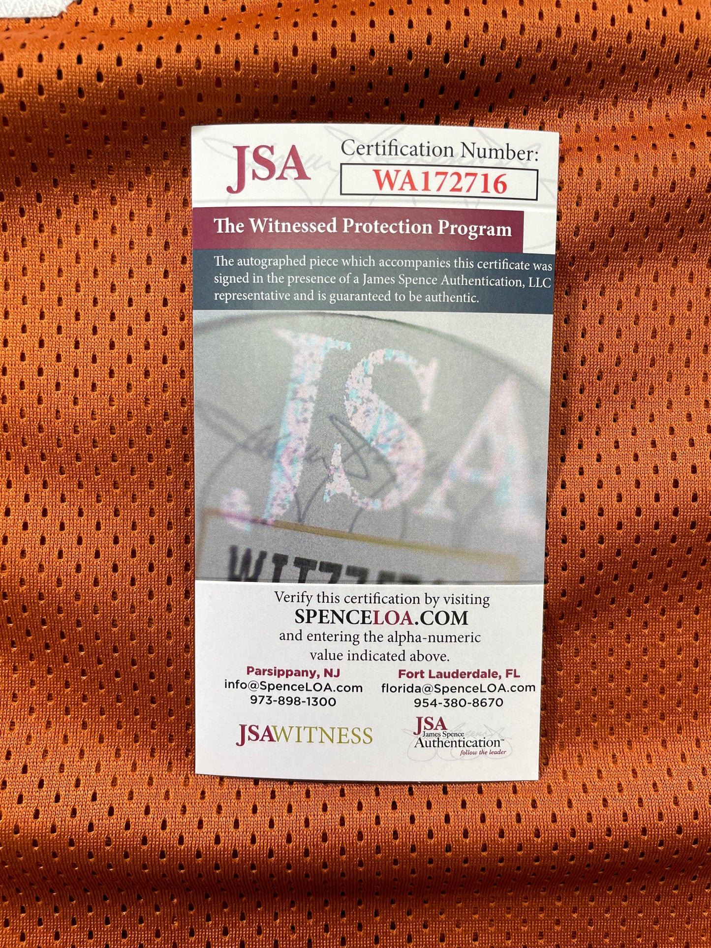 RICKY WILLIAMS TEXAS LONGHORNS SIGNED JERSEY w/"Smoke Weed Everyday!" JSA